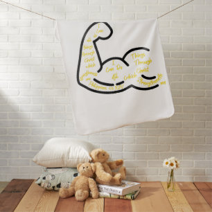 Philippians 4:13 KJV Bible Verse Baby Blanket