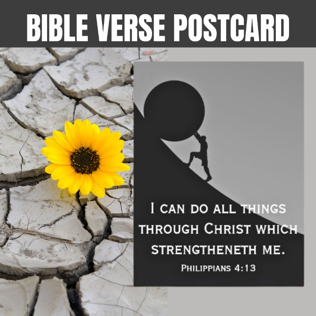 Philippians 4:13 KJV Bible Verse Christian Postcard (Philippians 4:13)
