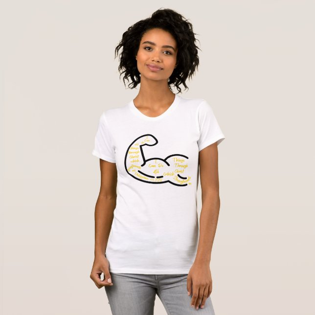 Philippians 4:13 KJV Bible Verse Women's T-Shirt (Front Full)