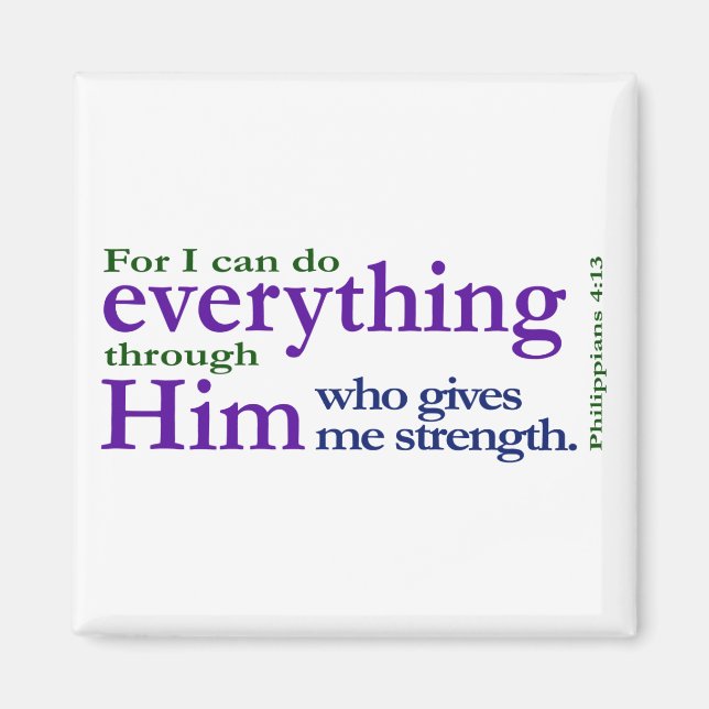 Philippians 4:13 magnet (Front)