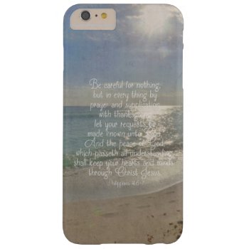 Philippians 4:13 Peace Bible Verse Beach Christian Barely There Iphone 6 Plus Case by TonySullivanMinistry at Zazzle