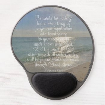 Philippians 4:13 Peace Bible Verse Beach Christian Gel Mouse Pad by TonySullivanMinistry at Zazzle