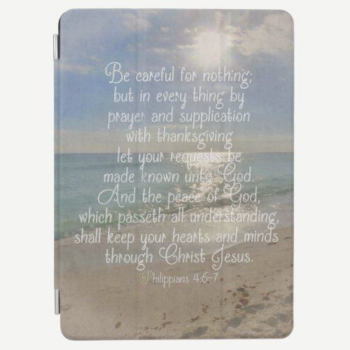 Philippians 4:13 Peace Bible Verse Beach Christian iPad Air Cover