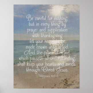 Bible Verse Beach Posters | Zazzle