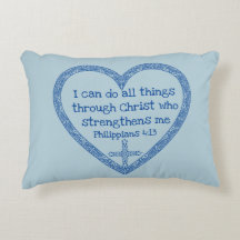 Philippians 4:13 Pillow