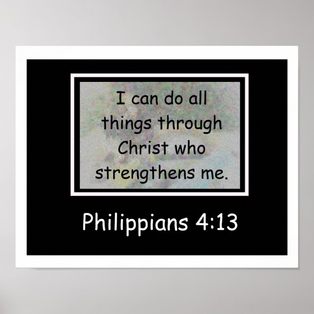 Philippians 4:13 poster (Front)