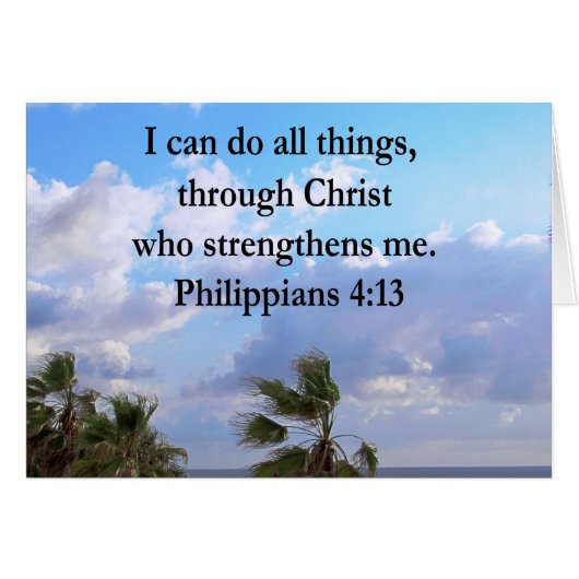 PHILIPPIANS 4:13 PRAYER CARDS (Front Horizontal)