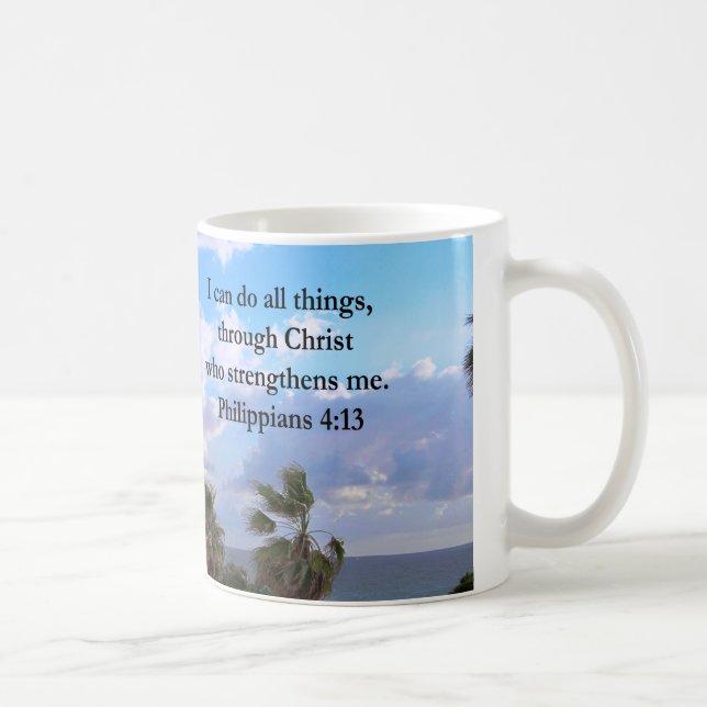 PHILIPPIANS 4:13 PRAYER COFFEE MUG (Right)