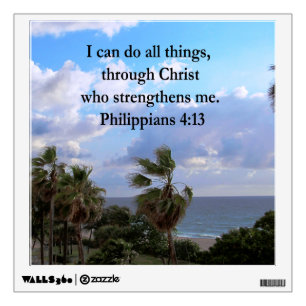 PHILIPPIANS 4:13 PRAYER WALL STICKER