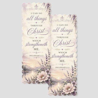 Philippians 4:13 Scripture Glossy Bookmark
