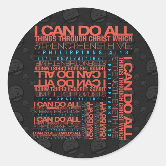 Philippians 4:13 Stickers (Front)