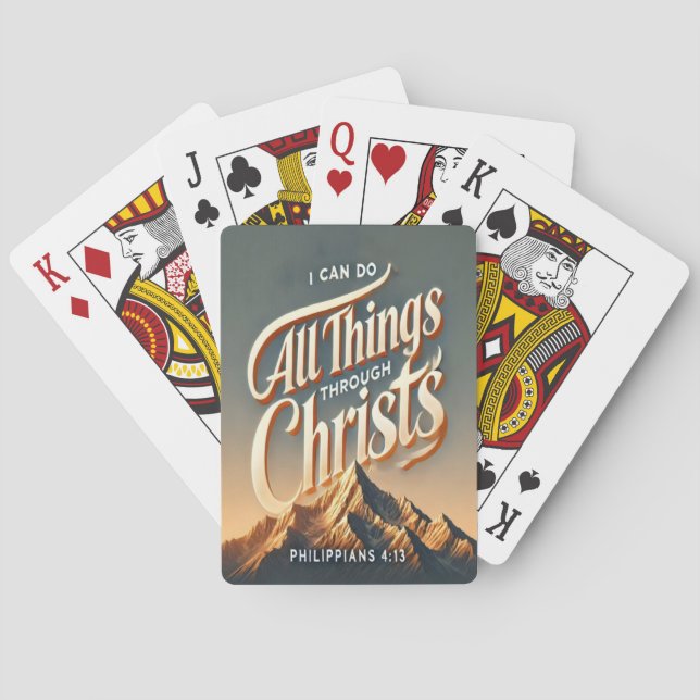 Philippians 4:13 Strength in Christ Poker Cards (Back)