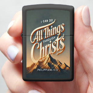 Philippians 4:13 Strength in Christ Zippo Lighter
