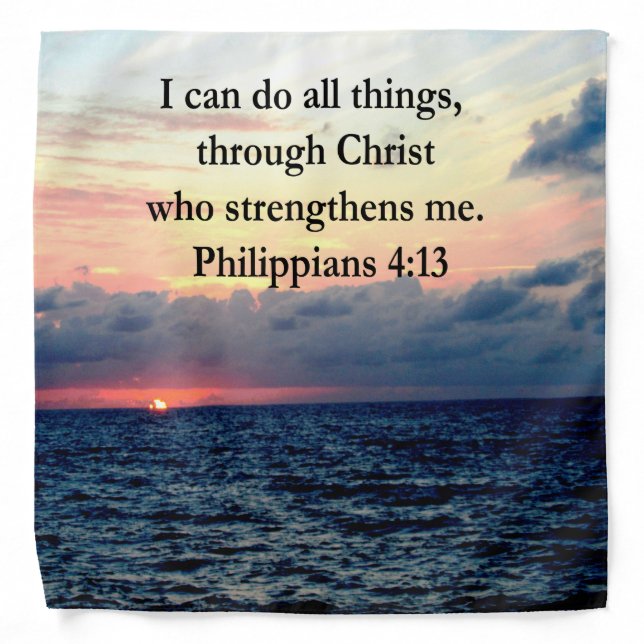 PHILIPPIANS 4:13 SUNRISE DESIGN BANDANA (Front)