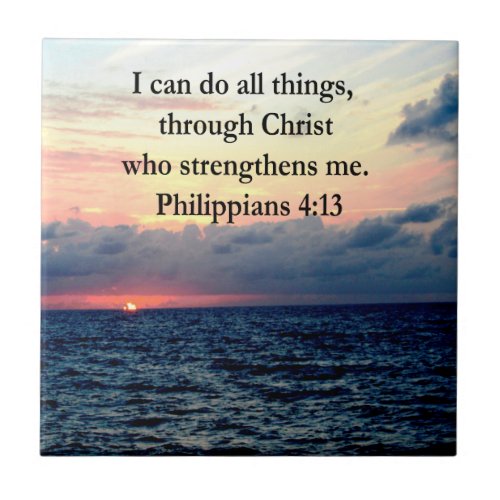 PHILIPPIANS 413 SUNRISE DESIGN CERAMIC TILE