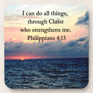 PHILIPPIANS 4:13 SUNRISE DESIGN COASTER