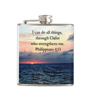 PHILIPPIANS 4:13 SUNRISE DESIGN FLASK
