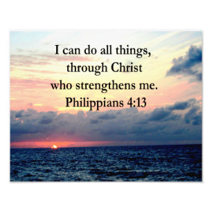 PHILIPPIANS 4:13 SUNRISE DESIGN PHOTO PRINT