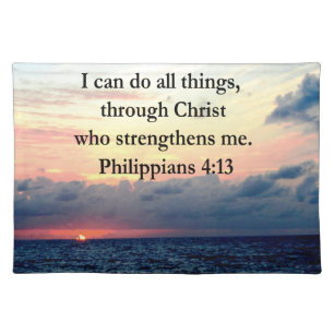 PHILIPPIANS 4:13 SUNRISE DESIGN PLACEMAT