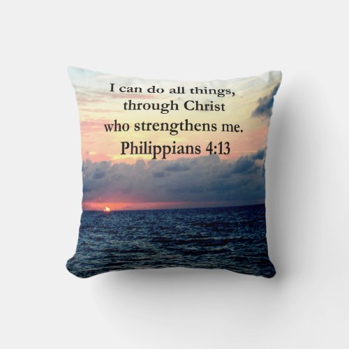 PHILIPPIANS 413 SUNRISE DESIGN THROW PILLOW