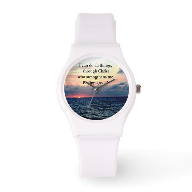 PHILIPPIANS 4:13 SUNRISE DESIGN WATCH (Front)
