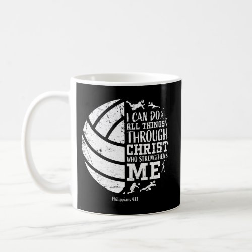 Philippians 4 13 Volleyball N Her Coffee Mug