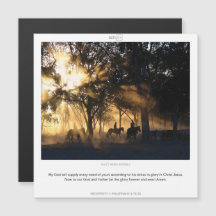 Philippians 4:19-20 PROSPERITY SCRIPIX magnet card