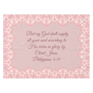 Philippians 4:19 tablecloth