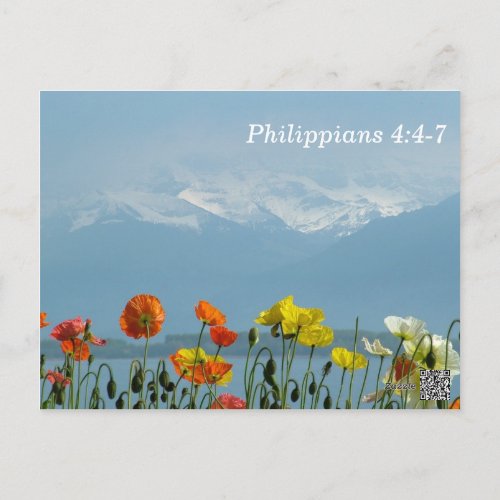 Philippians 44_7 Do not be Anxious Postcard