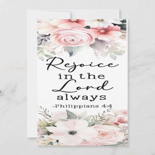 Philippians 4:4 Encouragement Card (Front)