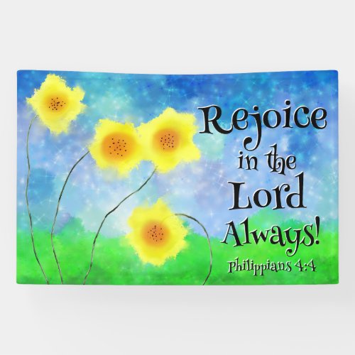 Philippians 44 Rejoice in the Lord Always Banner