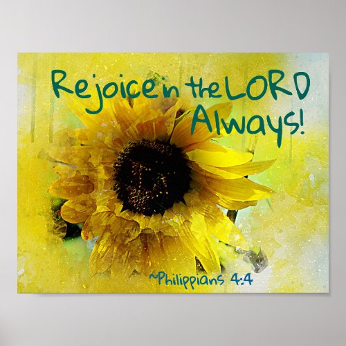 Philippians 44 Rejoice in the Lord Always Bible Poster