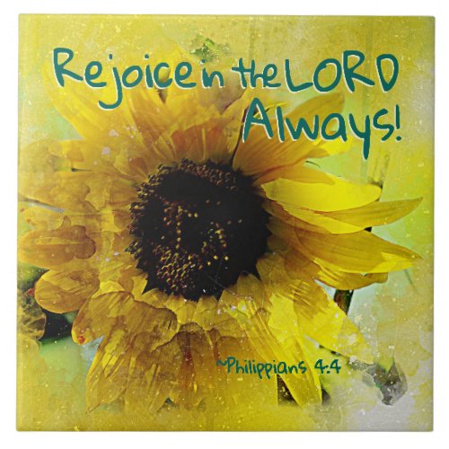 Philippians 44 Rejoice in the Lord Always Bible Tile