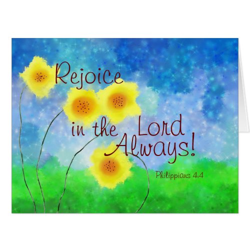 Philippians 44 Rejoice in the Lord Always Card