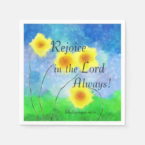 Philippians 44 Rejoice in the Lord Always  Napkins