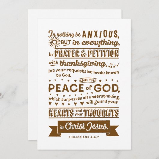 Philippians 4:6, 7 (Front/Back)