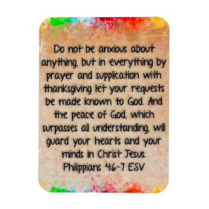 Philippians 4:6-7 Bible Verse Magnet