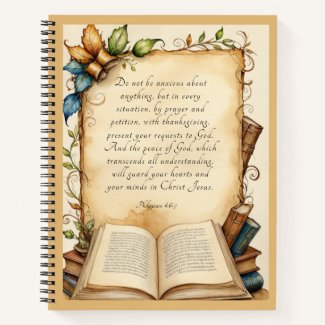 Philippians 4:6-7 Christian Bible Verse Art