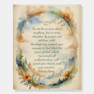 Philippians 4:6–7 Christian Encouragement Gift Foam Board