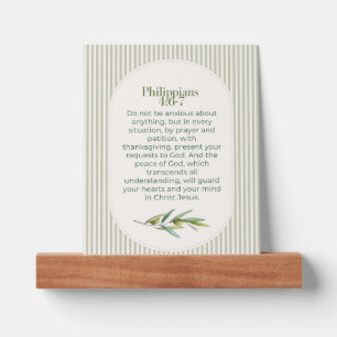 Philippians 4:6–7 Christian Encouragement Gift Picture Ledge