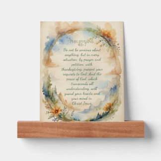 Philippians 4:6–7 Christian Encouragement Gift Picture Ledge