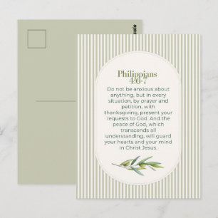 Philippians 4:6–7 Christian Encouragement Gift  Postcard