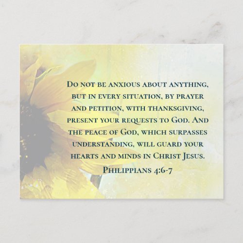 Philippians 46_7 Do not be Anxious About Anything Postcard