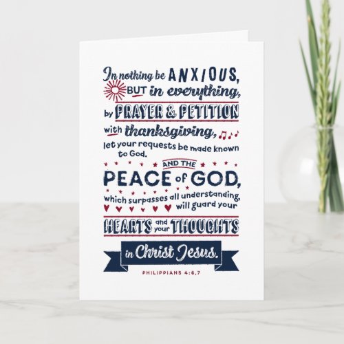 Philippians 46 7 holiday card