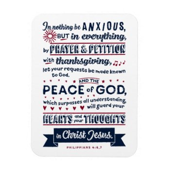 Philippians 4:6  7 Magnet by Smilesink at Zazzle