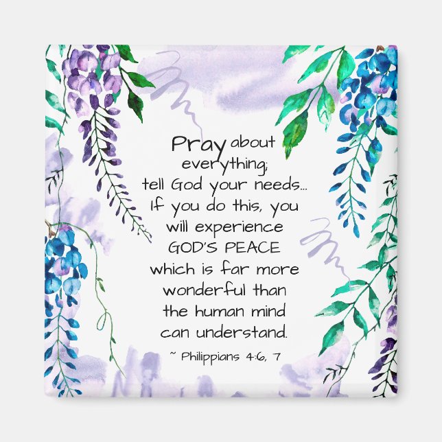 Philippians 4:6-7 Pray about Everything Magnet (Front)