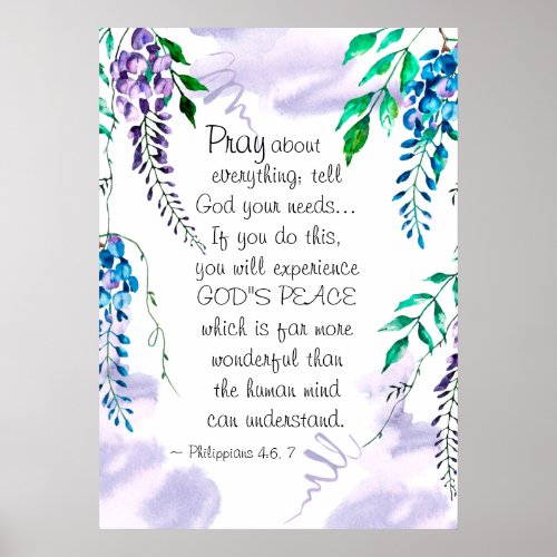 Philippians 46_7 Pray about Everything Poster