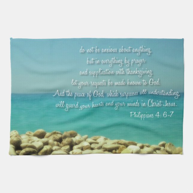 Philippians 4:6-7 towel (Horizontal)