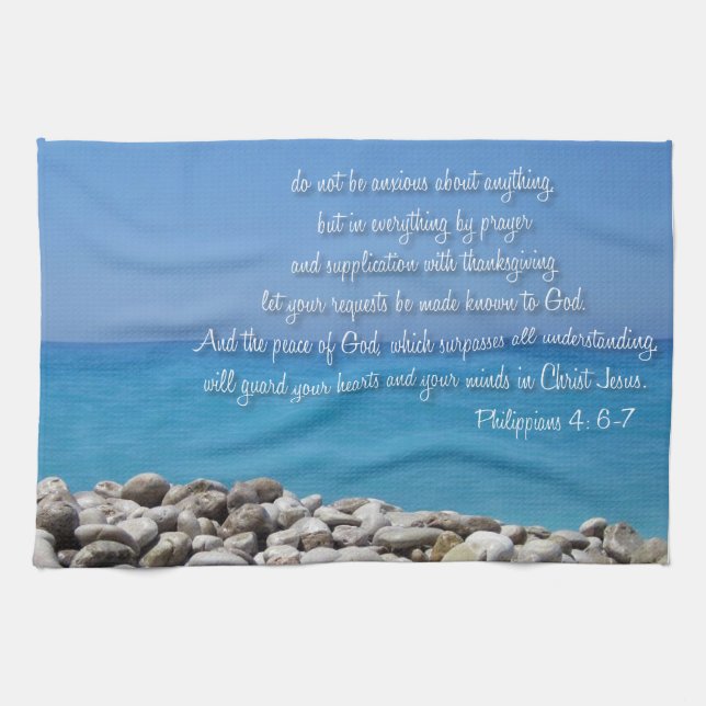 Philippians 4:6-7 towel (Horizontal)