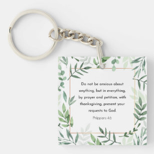 Philippians 4:6, Bible Verse Keychain